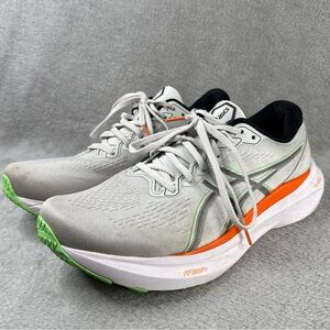 Asics Athletic Running Sneakers with Orange and Green Highlights Mens 11